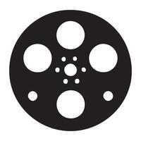 Film Reel Graphic Design with Five Large Circular Holes vector