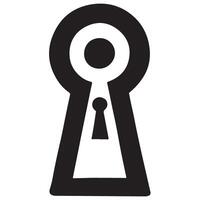 Keyhole Silhouette Graphic for Security Access and Mystery Projects vector