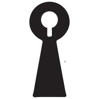 Stylized Keyhole Silhouette Design Graphic Security and Access Control vector