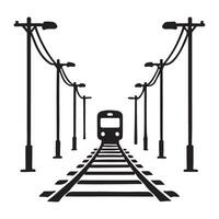 Train Track Illustration Image for Transportation and Travel vector