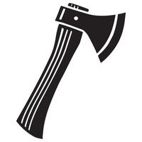 Sharp Black Silhouette Axe Image for Lumberjack and Construction vector