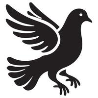 Flying Dove Silhouette Illustration Symbol of Hope and Peace vector