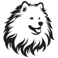 Joyful Samoyed Dog Face Image for Happy Designs vector