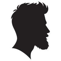 Elegant Bearded Man Silhouette for Professional Branding Materials vector