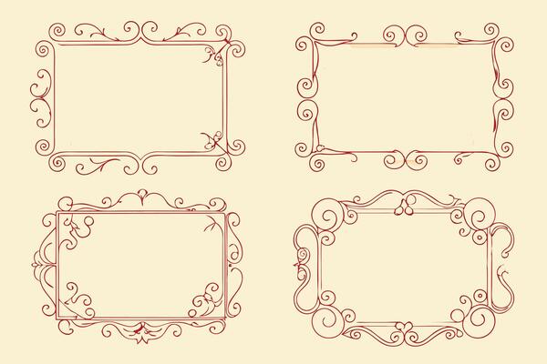 Decorative vintage frames and borders