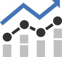 Clean and professional financial analytics line graph vector