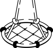 A hand drawn icon of animal trapping net vector