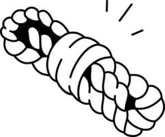 Tied rope icon in hand drawn style vector