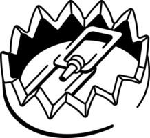 Animal trap icon in hand drawn style vector