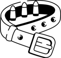 Doodle style icon depicting a safari bullet belt vector