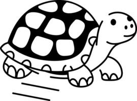 A doodle style icon of leopard tortoise vector
