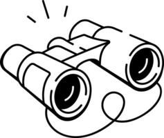 A hand drawn style icon of binoculars vector