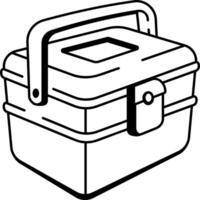 A hand drawn style icon of safari cooler vector