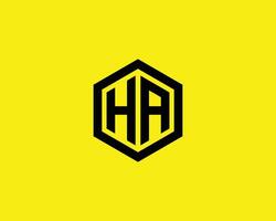 HA logo design vector