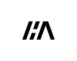 HA logo design template vector