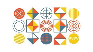 Abstract Geometric Shapes Colorful Pattern Design Art vector