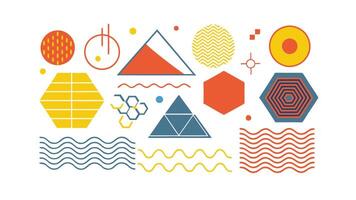 Abstract Geometric Shapes Modern Art Design Elements vector