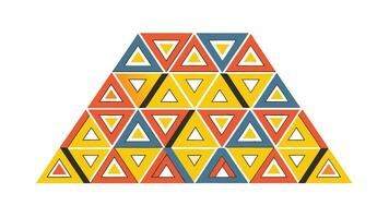Abstract Geometric Triangular Pyramid Pattern Design Art vector