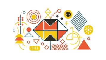 Abstract Geometric Art Shapes, Colors, and Modern Design vector