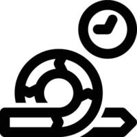 Agile, Time, Estimation Outline Icon vector