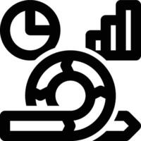 Agile, Reporting, Analysis Outline Icon vector