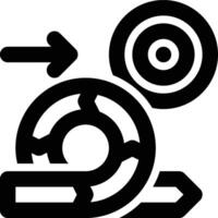 Project Goals, Target, Objective Outline Icon vector