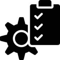 Project Management, Project, Requirement Glyph Solid Icon vector
