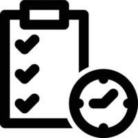 Time Management, Time, Schedule Outline Icon vector