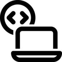 Programming, Coding, Software Outline Icon vector