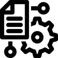 Information System, Development, Data Engineering Outline Icon vector
