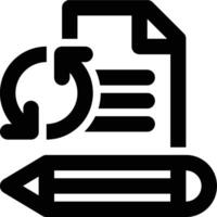Revision, Correction, Updating Outline Icon vector