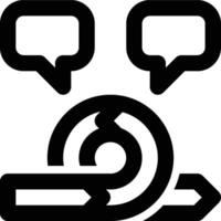 Feedback, Comment, Review Outline Icon vector