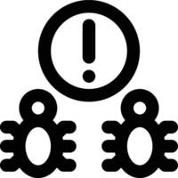 Bugs, Error, Flaw Outline Icon vector