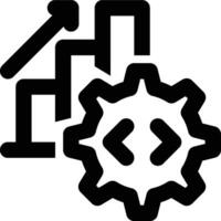 Incremental Development, Programming, Coding Outline Icon vector