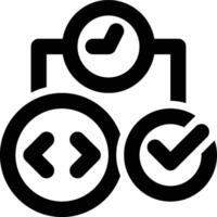 Lead Time, Software Development, Duration Outline Icon vector