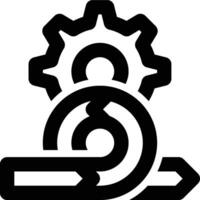 Agile Development, Scrum Outline Icon vector