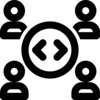 Software Developer, Team, Development Team Outline Icon vector