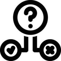 Decision Making, Decision, Question Outline Icon vector