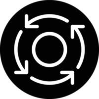 Iterative, Iteration, Lifecycle Glyph Solid Icon vector