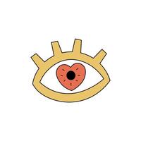 Eye with Heart Shaped Pupil vector