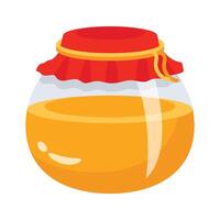 3d icon showing preserved honey pot covered with cloth vector