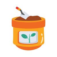 Well designed 3d style icon of fertilizer bag vector