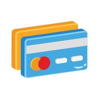 An editable icon of debit card designed in 3d style vector