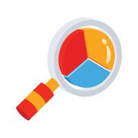 Ready to use 3d style icon of data analysis vector