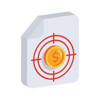 Get your hands on financial target 3d style icon vector
