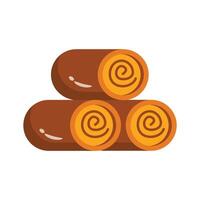 Trendy icon of wood logs designed in 3d style vector