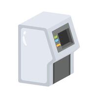 Easy to use icon of atm designed in 3d style vector
