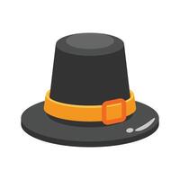 Grab this 3d style icon showing pilgrim hat vector
