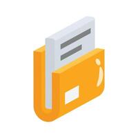 Check this handy icon of business folder in 3d style vector
