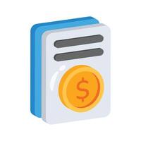 Ready to use 3d style icon of profit report vector